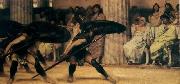 Sir Lawrence Alma-Tadema,OM.RA,RWS A Pyrrhic Dance Sir Lawrence Alma-Tadema Spain oil painting artist